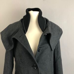 BCBG Grey Wool Coat 